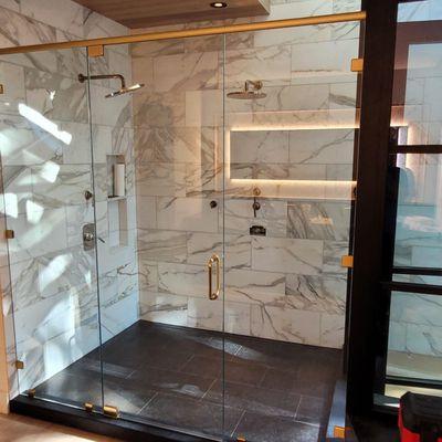 Estate 3/8 Clear Glass Pivot Door