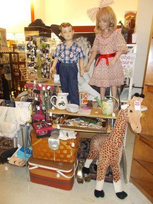 1950's Girl Mannequin is priced at $100 ~ the little boy was sold. You can see more unique vintage items in Judys Treasure Chest