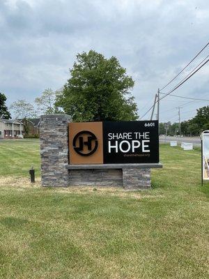 Share the Hope sign