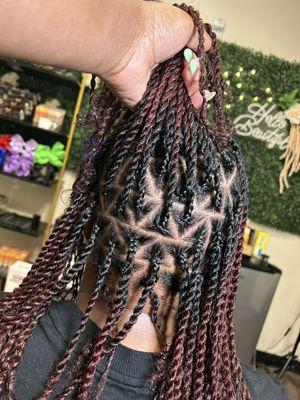 Triangle Part Blowout Mini Twists