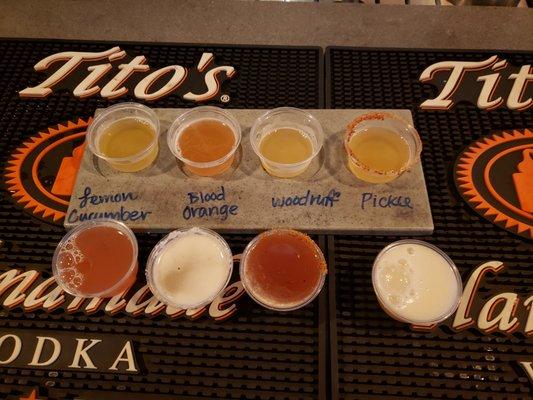 Beer Flight at Beard Science Sour House, onsite brewery at the Truck Yard