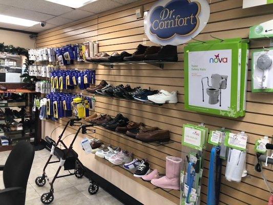 We carry full line of medical supplies such as diabetic shoes