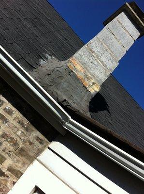 Stan the owner noted on the contract "install flashing around the chimneys" and this is what i got from a 5 star review company!!