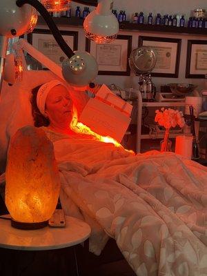 They always fall asleep during LED treatments. Amazing treatment after a facial customize facials are the best.