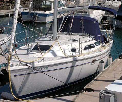 Catalina 28, ready for charter