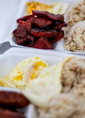 Silog meals on Saturdays and Sundays.