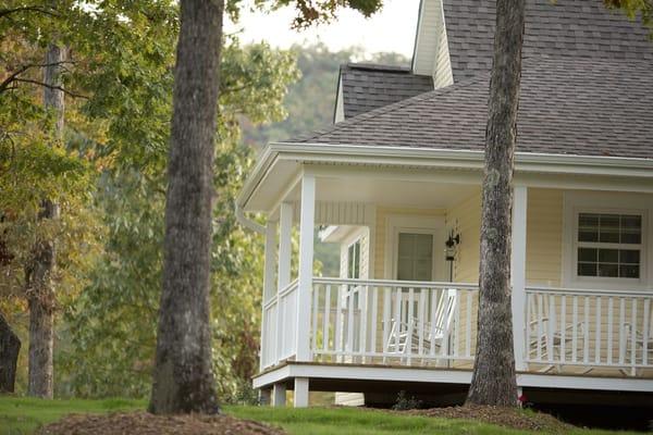 View of the porch of the Farmhouse Cottage rental