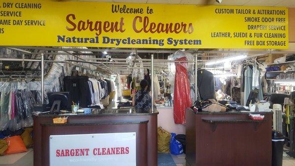 Inside the cleaners