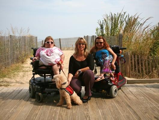 Two of our favorite sellers, Tara & Jamie, with Carla on the Rehoboth Beach Boardwalk.