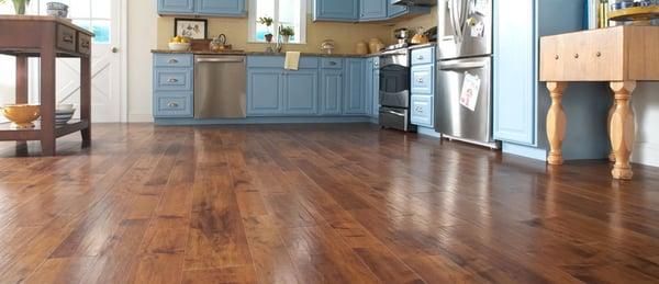 Plank hardwood flooring with ArmorMax Finish in Mocha Maple!