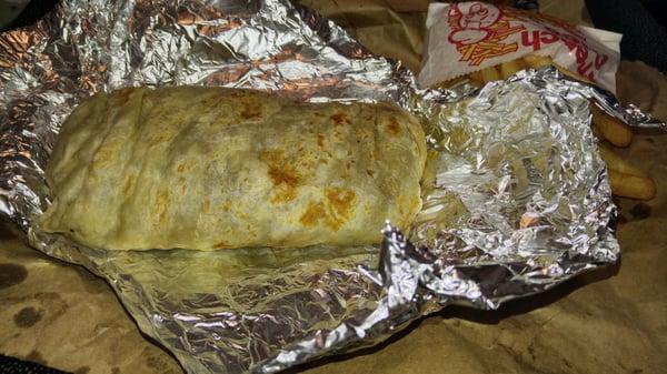 Steak Burritos are huge and full of flavor.