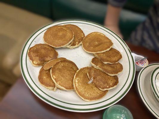 Ten silver dollar pancakes