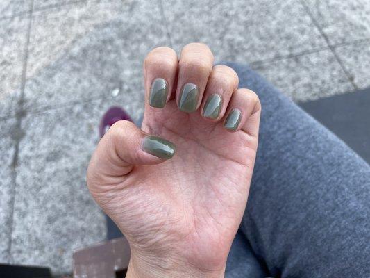 Natural (no tip) dip powder nails