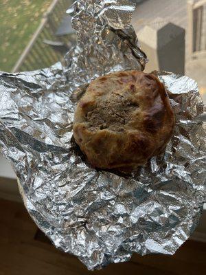 Round Kasha Knish (bad photo good food)