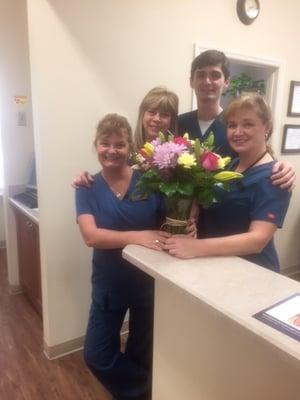 Flowers from a special Patient