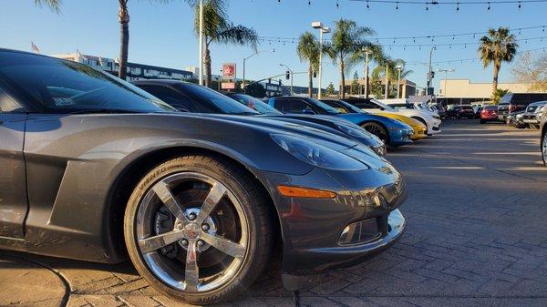 Row of Corvettes!