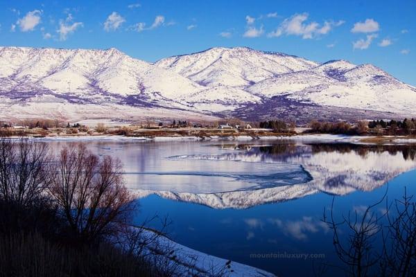 Early Winter on Pineview Reservoir, Eden Utah.