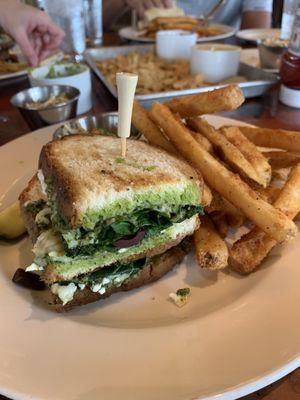 Mediterranean Grilled Cheese w Fries