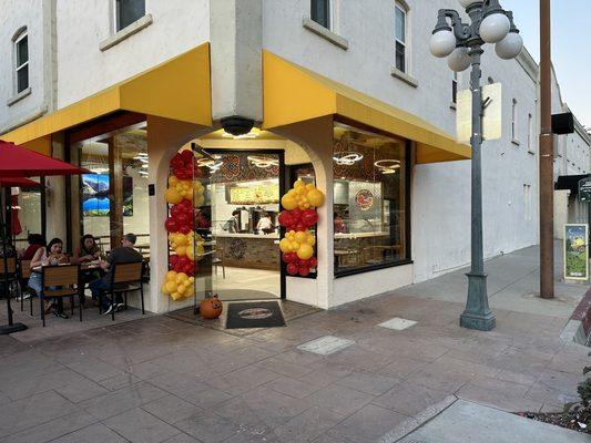 Entrance to the restaurant