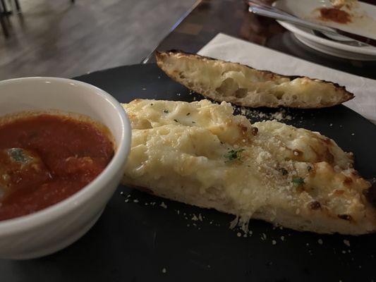 Cheese, garlic bread