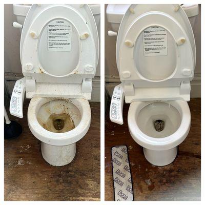 Deep cleaning toilet