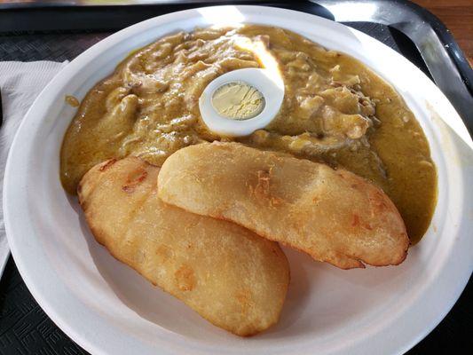 Chicken Curry, fried potato no seasoning