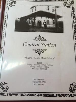 Menu front