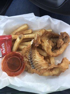 Walleye basket, tastes as good as it looks!