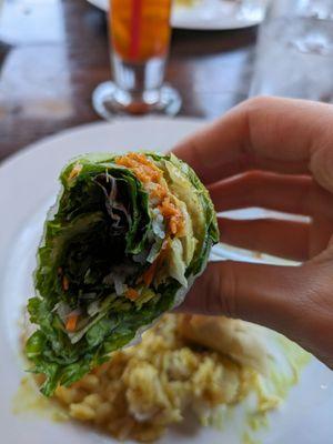 Veggies and vermicelli rice paper roll