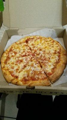 Small cheese pizza. Very good.