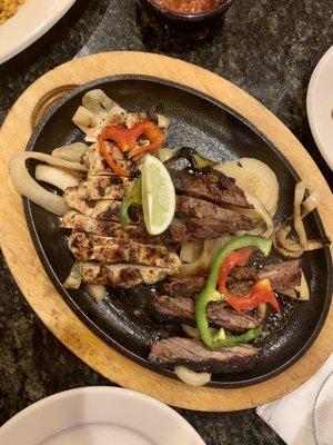 Chicken and steak fajitas, Thursday special