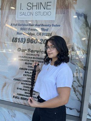 Long to short! Have I colored, long hair? Get a haircut for a good cause and help us donate your hair to make wigs for cancer patients.