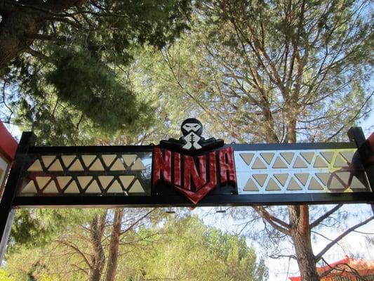 Welcome to Ninja (the ride is disappointing). I don't get why there are shoulder pads.