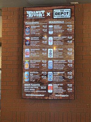 Beer menu