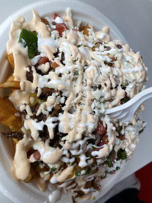 Locoz Fries with Carne Asada