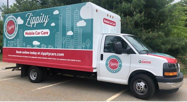 Zippity's tire van performs tire mounting and balancing at your home.