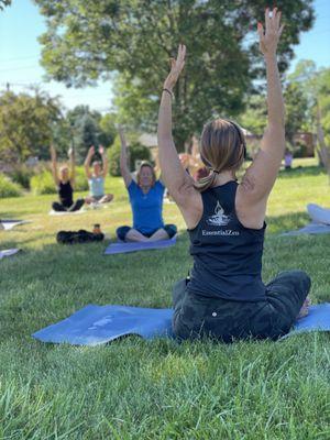 Our outdoor community yoga class