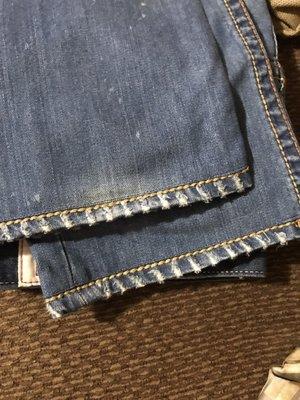 Jeans after alterations.