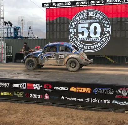 On the podium at the mint 400