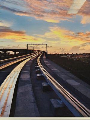 [Professional Picture] of the tracks at sunrise/sunset