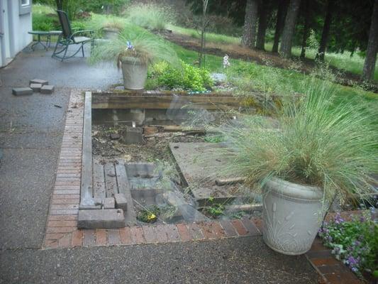 Before picture of Matt Ginsburg's patio