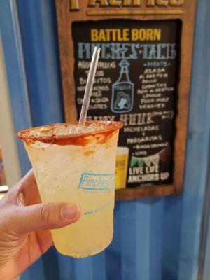 Lime marg with chili rim