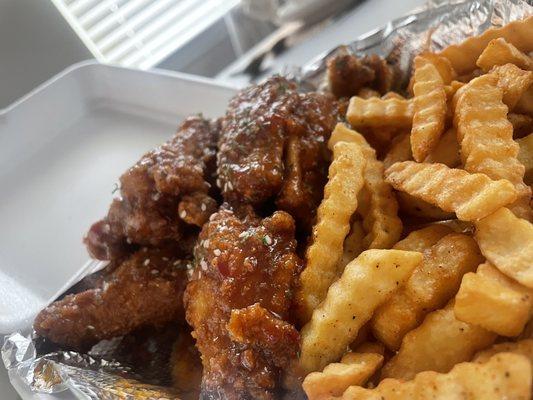 Mango Habanero 6 Piece Wings Basket