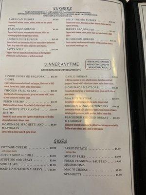 Newest menu