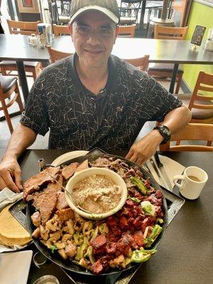 PARRILLADA- Grilled marinated steak , Chicken breast , Adobada Pork ,  Pork Chop