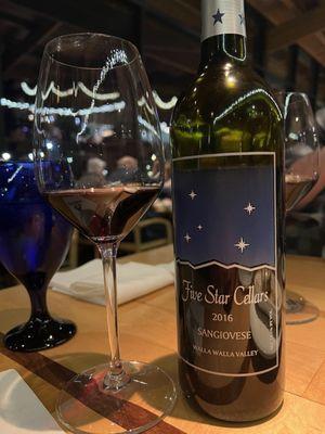 2016 Five Star Cellars Sangiovese