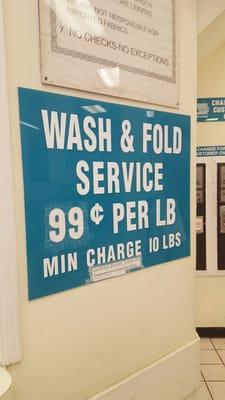 Their wash and fold service.