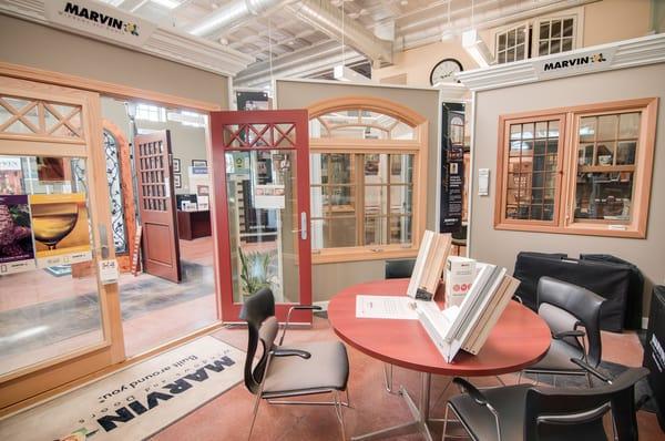 The Atlantic Architectural Showroom, showcasing Marvin Windows and Doors & JELD-WEN Windows and Doors