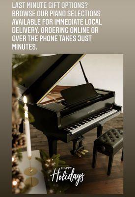 Here's a GRAND gift idea.   
 Give an award-winning grand piano 
 Enjoy our fast local delivery