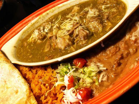 Tender chili verde